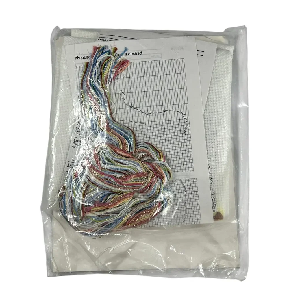CANDAMAR Heavenly Musical Angels Tree Skirt Table Topper Cross Stitch Kit NEW